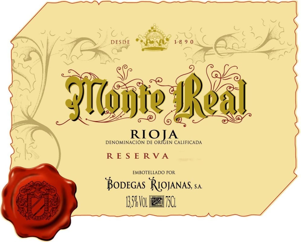 Bodegas Riojanas Monte Real Rioja Reserva 2004 Front Label