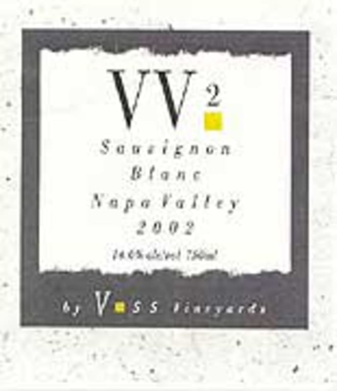 Voss Vineyards VV2 Sauvignon Blanc 2002 Front Label