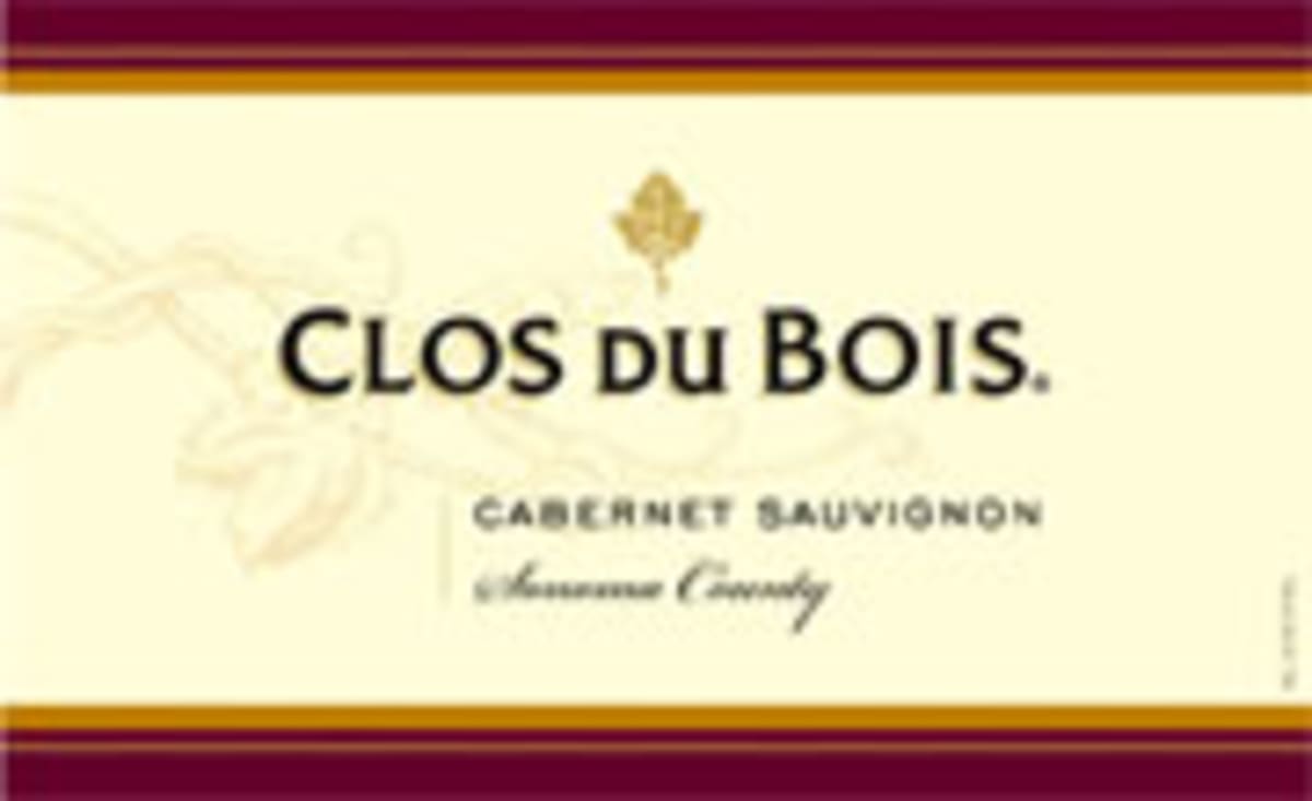 Clos du Bois Cabernet Sauvignon 2001 Front Label