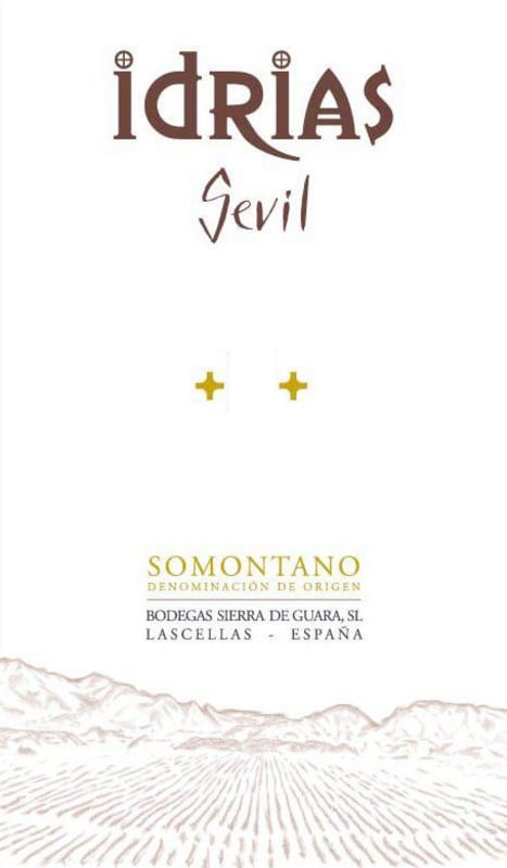Bodegas Sierra de Guara Idrias Sevil 2003 Front Label