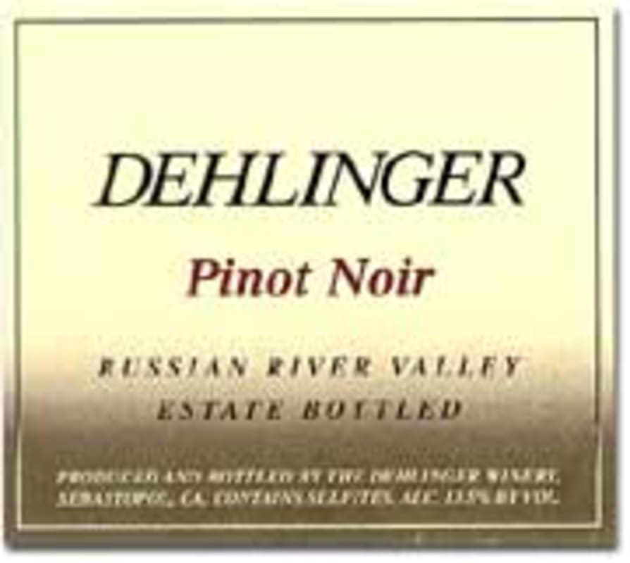 Dehlinger Estate Pinot Noir 2002 Front Label