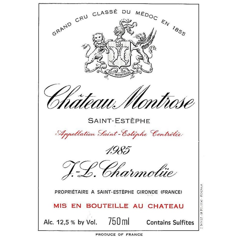 Chateau Montrose 1985 Front Label