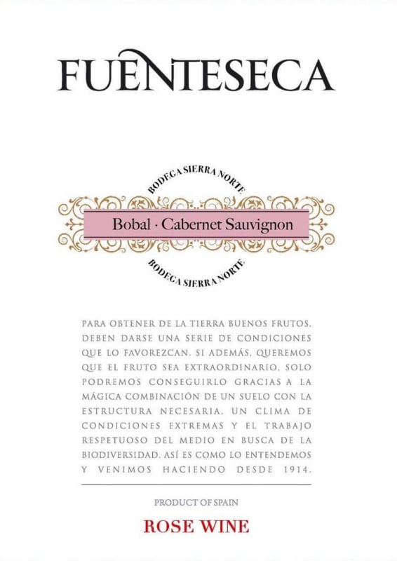 Sierra Norte Fuenteseca Rosado 2015 Front Label