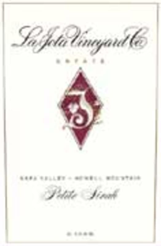 La Jota Howell Mountain Petite Sirah 2001 Front Label
