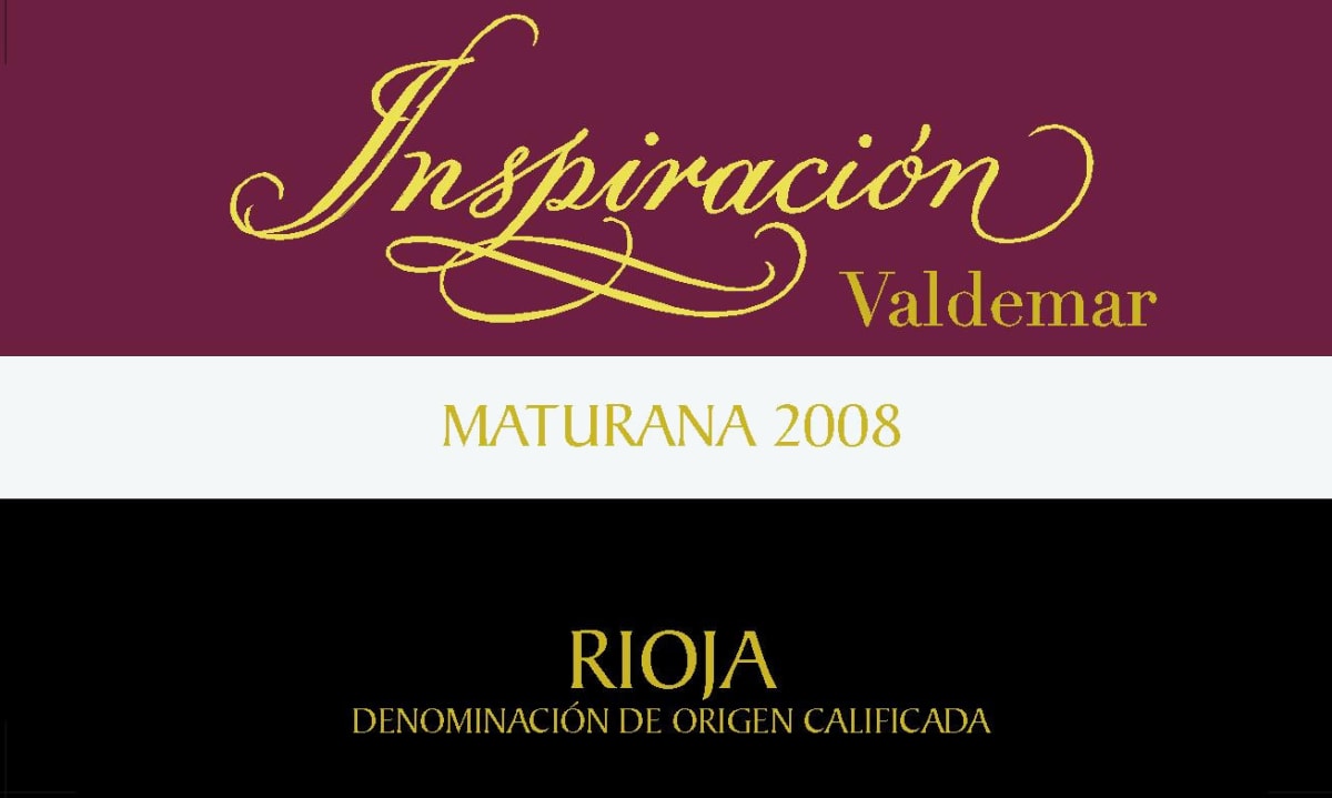 Bodegas Valdemar Inspiracion Valdemar Coleccion Varietales Maturana 2008 Front Label