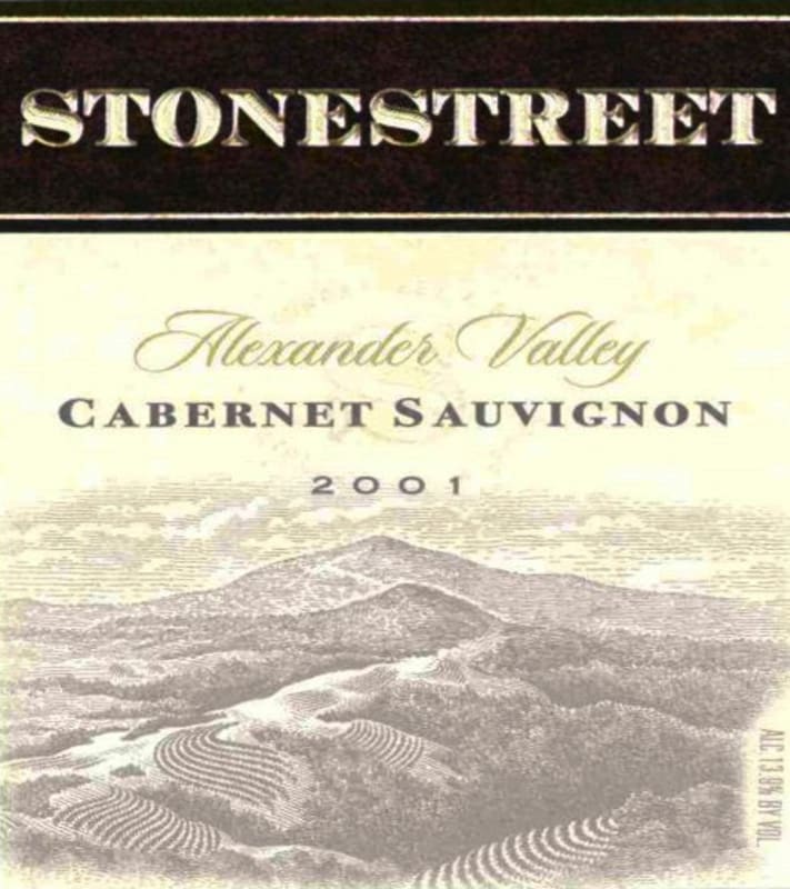 Stonestreet Cabernet Sauvignon 2001 Front Label