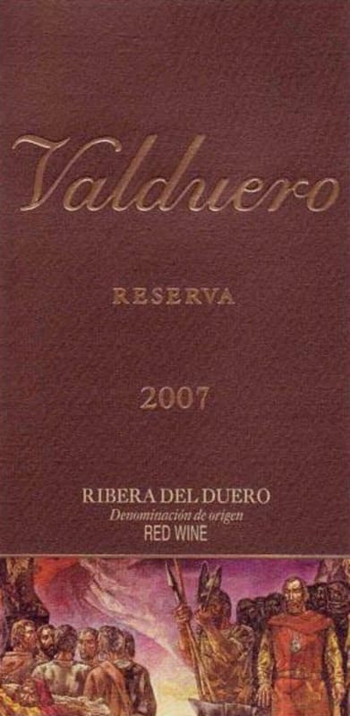Valduero Reserva 2007 Front Label