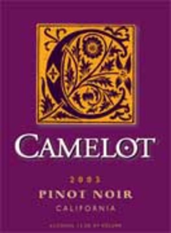 Camelot Pinot Noir 2003 Front Label