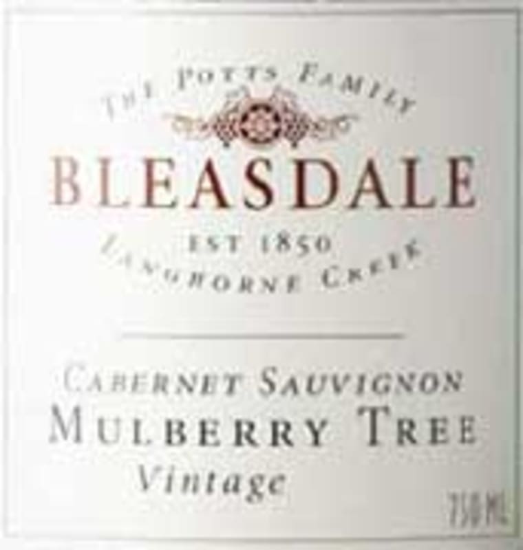 Bleasdale Mulberry Tree Cabernet Sauvignon 2002 Front Label
