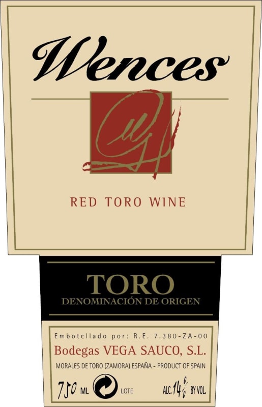 Vega Sauco Wences 2004 Front Label