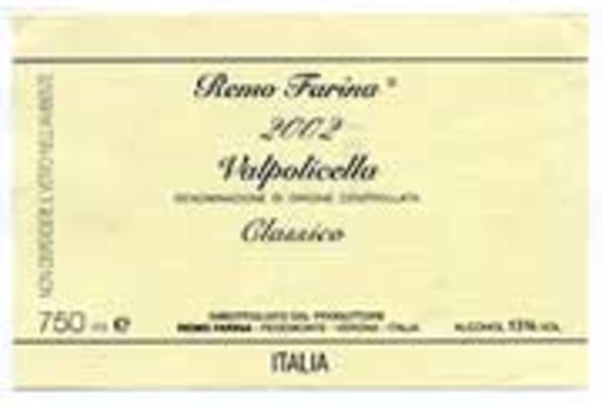 Farina Valpolicella Classico 2002 Front Label