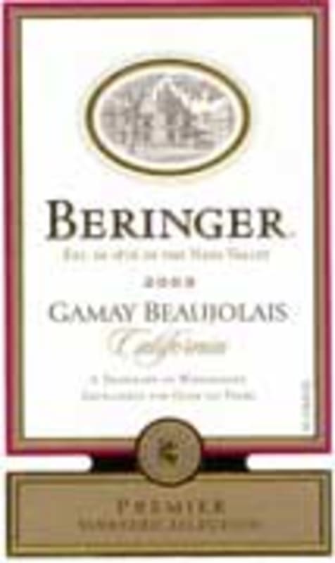 Beringer Gamay Beaujolais 2003 Front Label