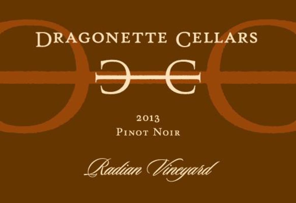 Dragonette Cellars Radian Vineyard Pinot Noir 2013 Front Label