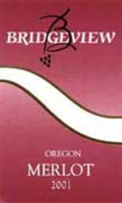 Bridgeview Oregon Merlot 2001 Front Label