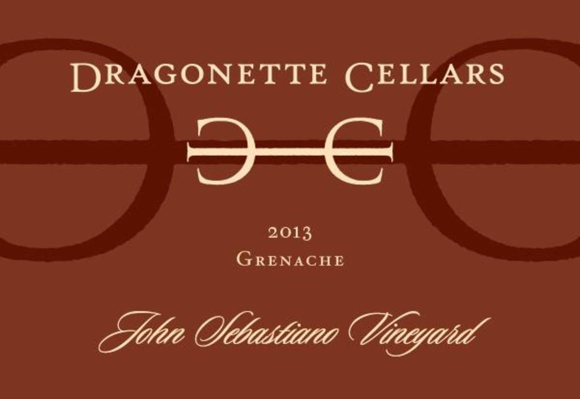 Dragonette Cellars John Sebastiano Vineyard Grenache 2013 Front Label