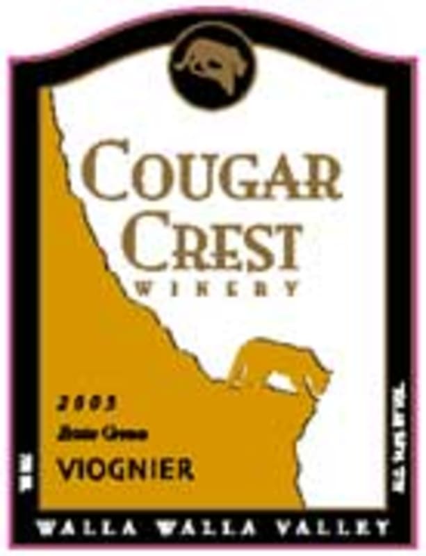 Cougar Crest Estate Viognier 2003 Front Label