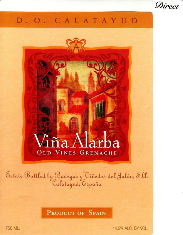 Vina Alarba Garnacha Vinas Viejas 2011 Front Label