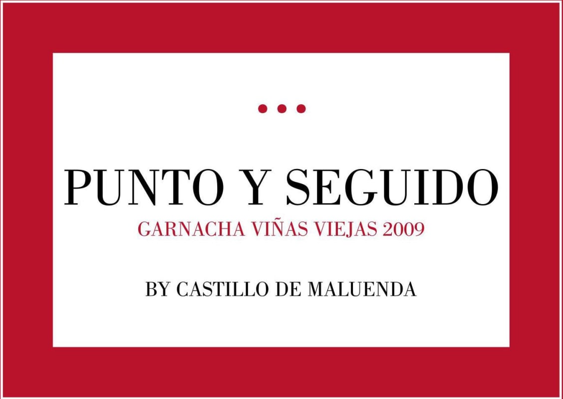 Punto y Coma Punto y Seguido Garnacha Vinas Viejas 2009 Front Label