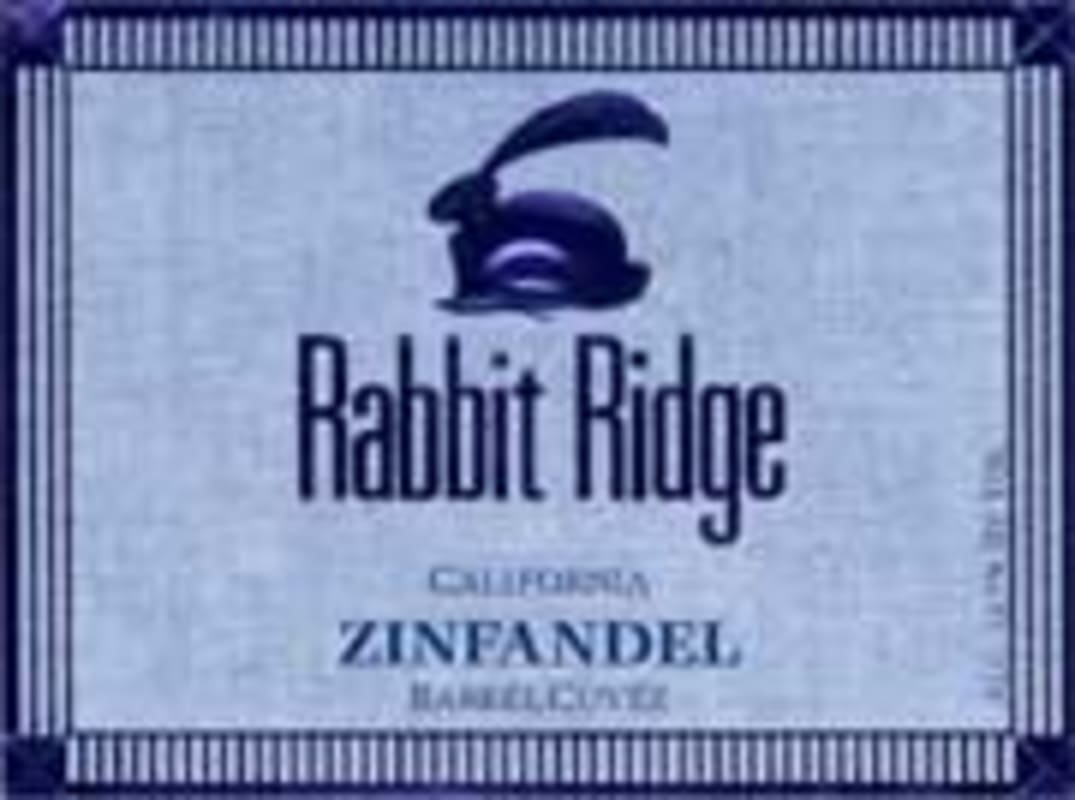 Rabbit Ridge CA Barrel Cuvee Zinfandel 2002 Front Label