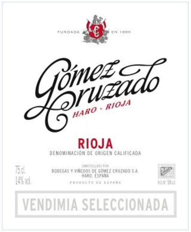 Gomez Cruzado Vendimia Seleccionada 2015 Front Label