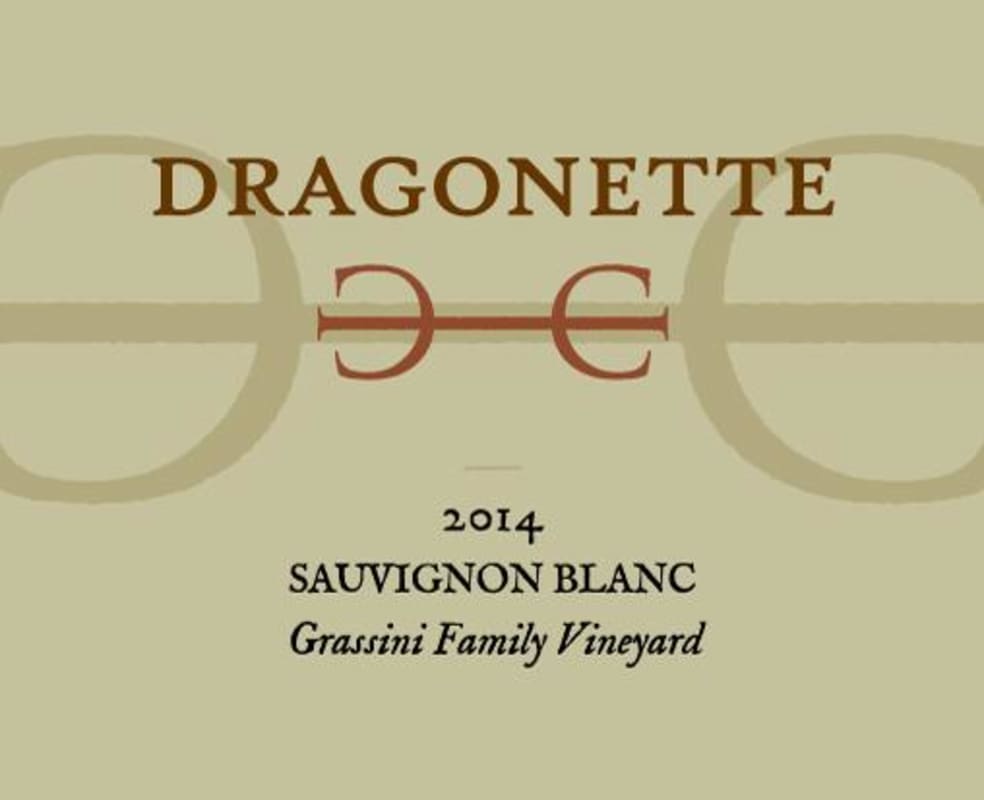 Dragonette Cellars Grassini Family Vineyard Sauvignon Blanc 2014 Front Label