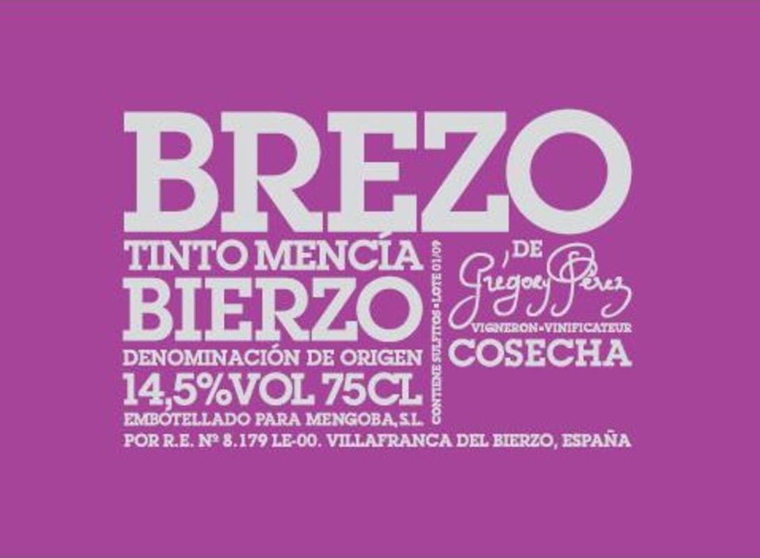 Mengoba Brezo Mencia 2010 Front Label