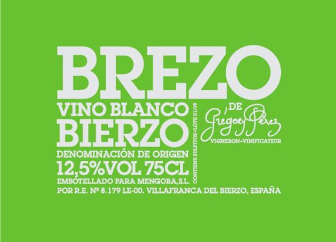 Mengoba Brezo Blanco 2012 Front Label