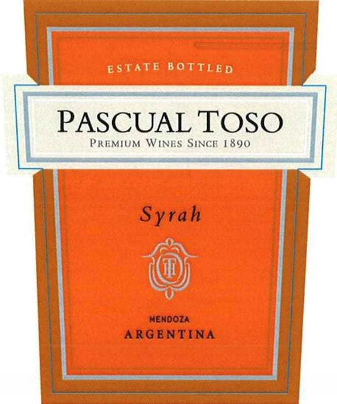 Pascual Toso Syrah 2009 Front Label