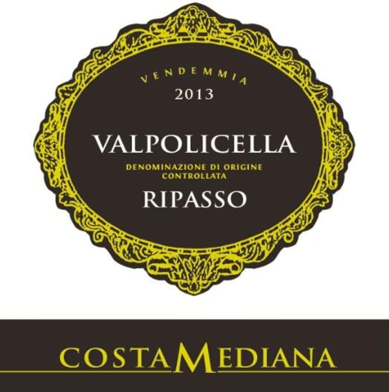 Costa Mediana Valpolicella Ripasso 2013 Front Label
