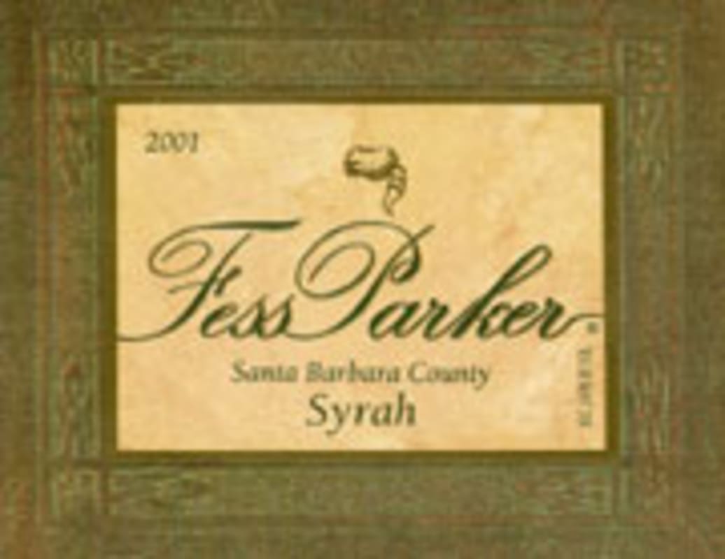 Fess Parker Santa Barbara Syrah 2001 Front Label