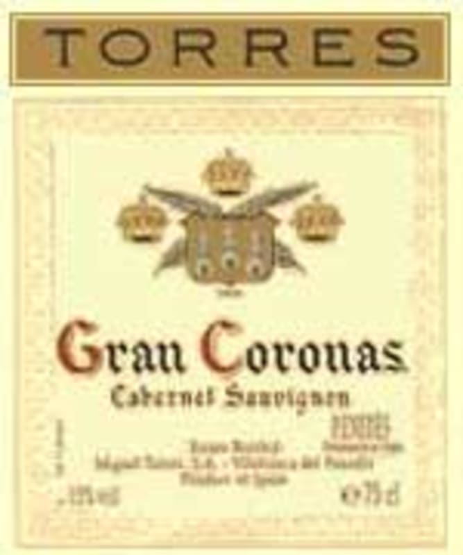 Familia Torres Gran Coronas Mas La Plana Cabernet Sauvignon 1998 Front Label