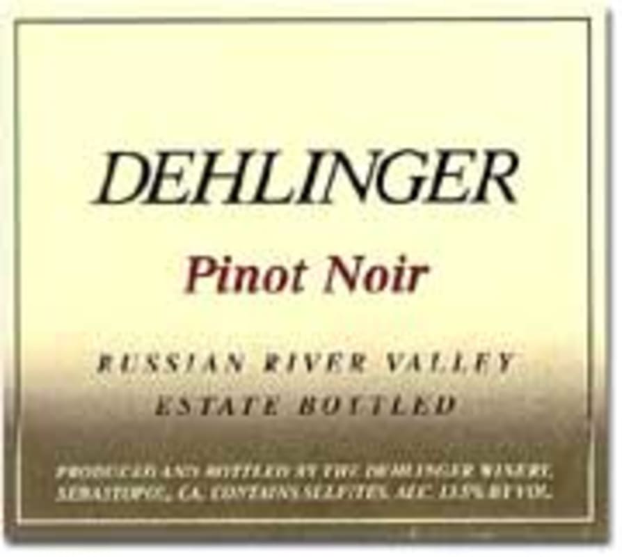 Dehlinger Estate Pinot Noir 2001 Front Label