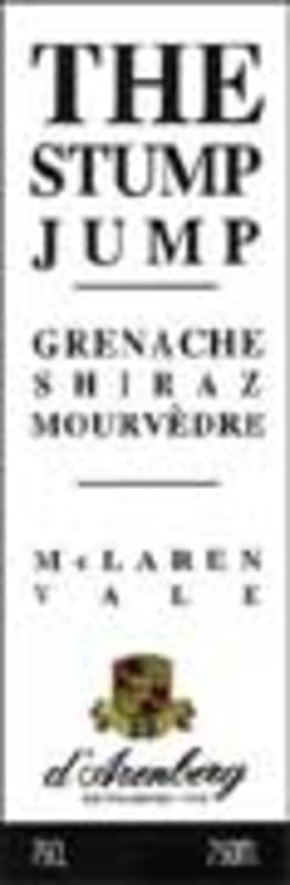d'Arenberg The Stump Jump GSM 2003 Front Label