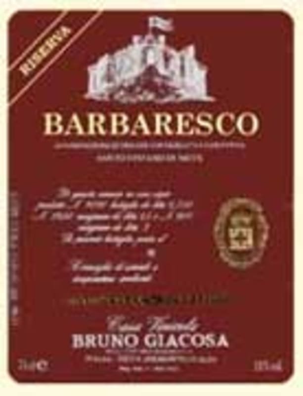 Bruno Giacosa Barbaresco Santo Stefano 2000 Front Label