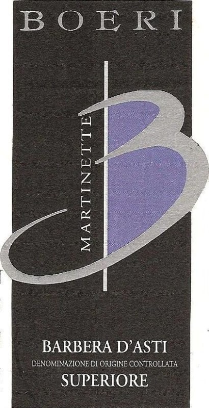 Boeri Martinette Barbera D'Asti 2011 Front Label