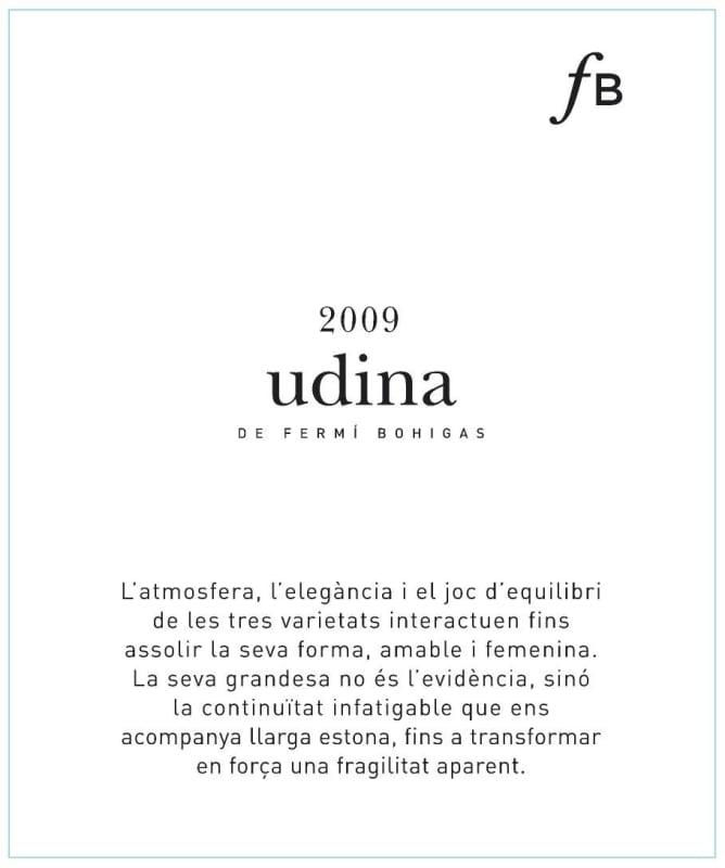 Bohigas Udina de Fermi Blanco 2009 Front Label