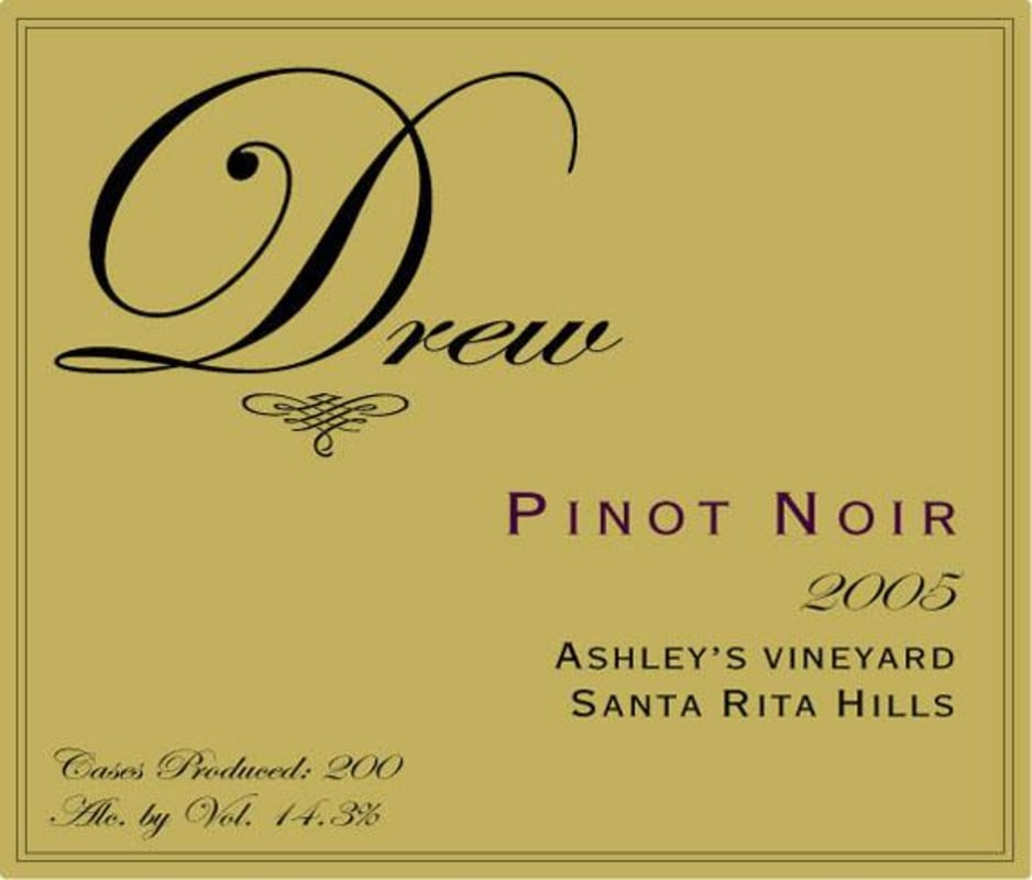 Drew Ashley's Vineyard Pinot Noir 2005 Front Label