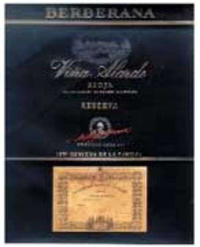 Berberana Vina Alarde Rioja Reserva 2001 Front Label