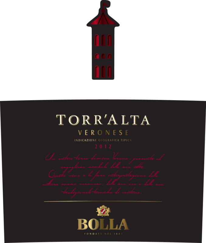 Bolla Torr'Alta Veronese 2012 Front Label