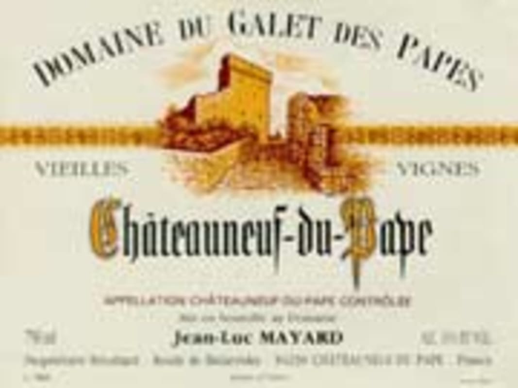 Domaine du Galet des Papes Vieilles Vignes Chateauneuf-du-Pape 2001 Front Label