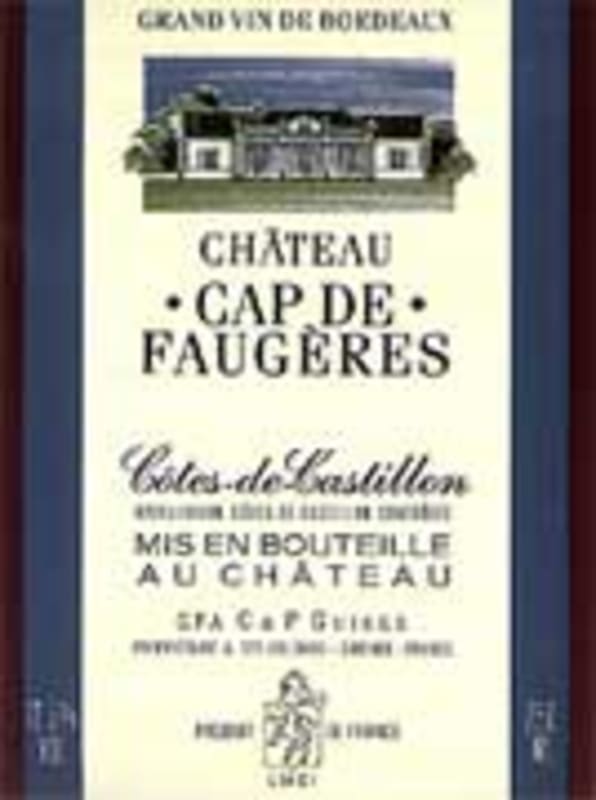 Chateau Cap de Faugeres 2002 Front Label