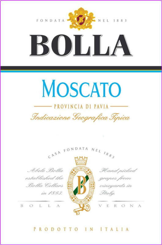 Bolla Provincia di Pavia Moscato 2011 Front Label