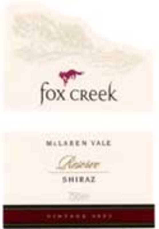 Fox Creek Reserve Shiraz 2002 Front Label