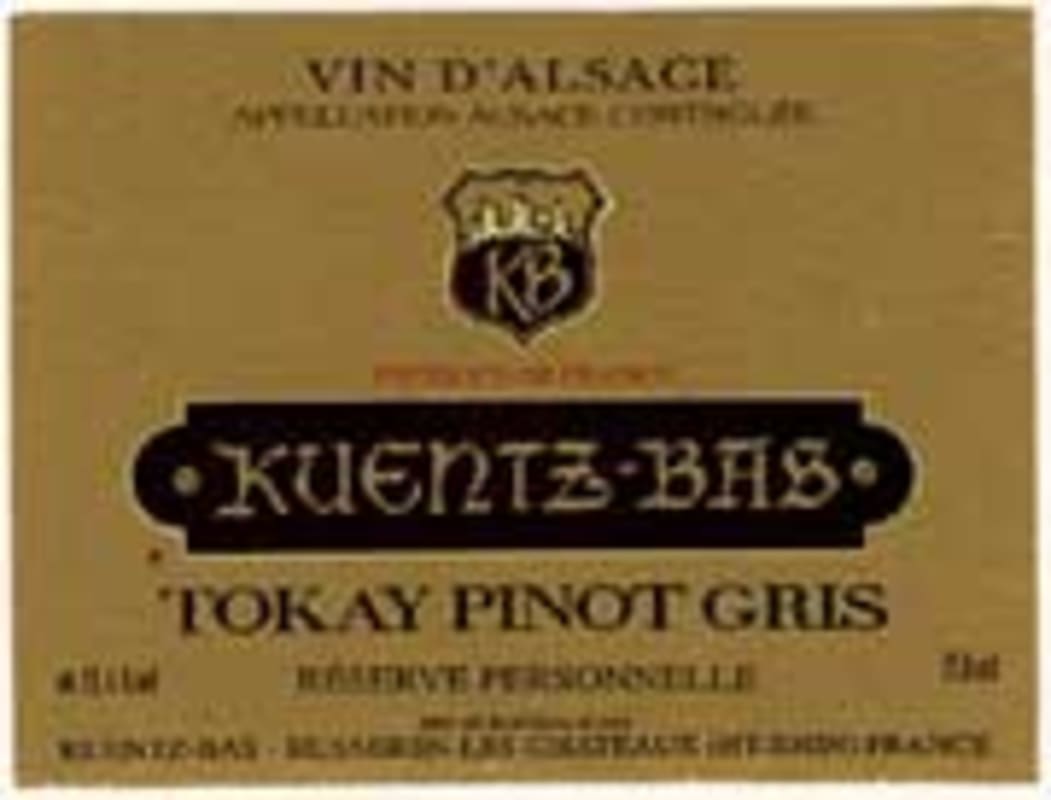Kuentz-Bas Tokay Pinot Gris 2000 Front Label