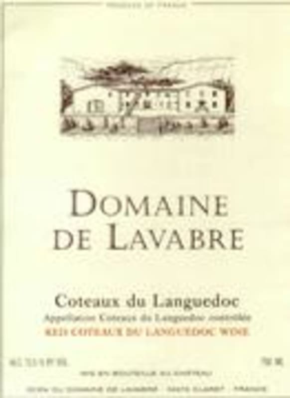 Dom. de Lavabre Pic St. Loup 1996 Front Label