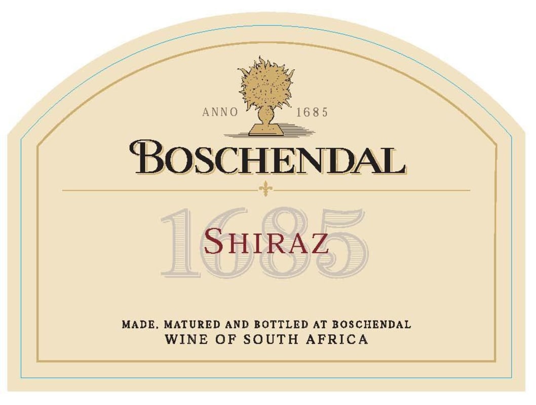 Boschendal 1685 Shiraz 2013 Front Label
