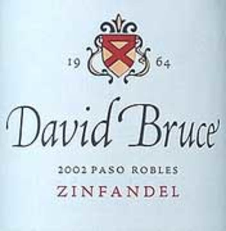 David Bruce Paso Robles Zinfandel 2002 Front Label
