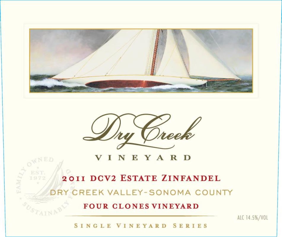 Dry Creek Vineyard DCV2 Estate Zinfandel 2011 Front Label
