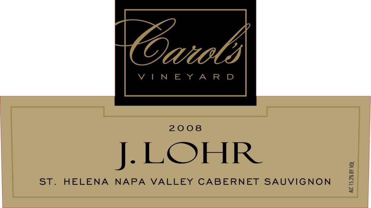 J. Lohr Carol's Vineyard Cabernet Sauvignon 2008 Front Label