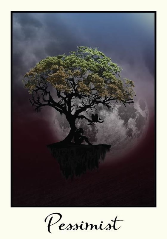 Pessimist Red Blend 2013 Front Label